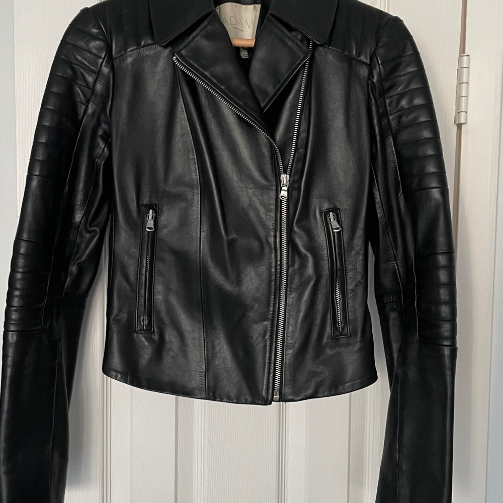 Adam Lippes Black Leather Jacket XS